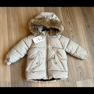 NWT Zara Kids Toddler Boys or Girls Hooded Puffer Jacket